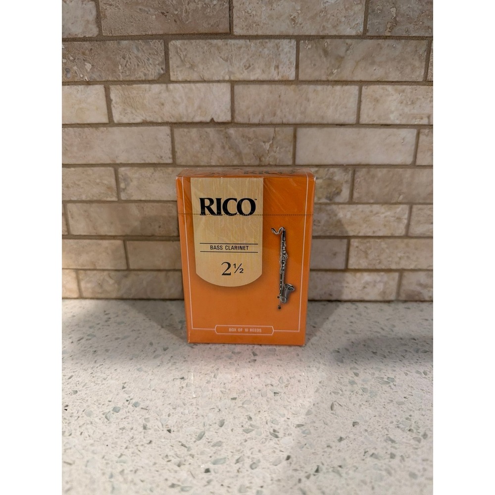 Vintage Rico Bass Clarinet Reeds Strength 2.5 Box of 10 Sealed NOS